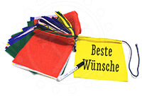 Wunschfahnen - selber gestalten - Traditionell (Blau - Weiß - Rot - Grün - Gelb)